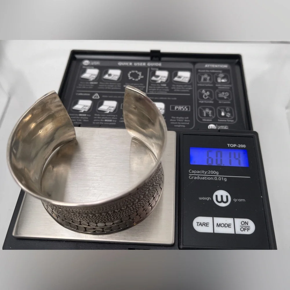 Sterling Silver .925 Cuff Bracelet - Picture 8 of 8